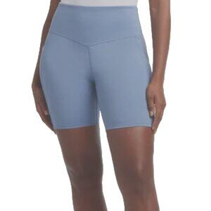 NEW Danskin Bike Shorts Ladies sz M Blue Thigh Pockets Stretch High Waist